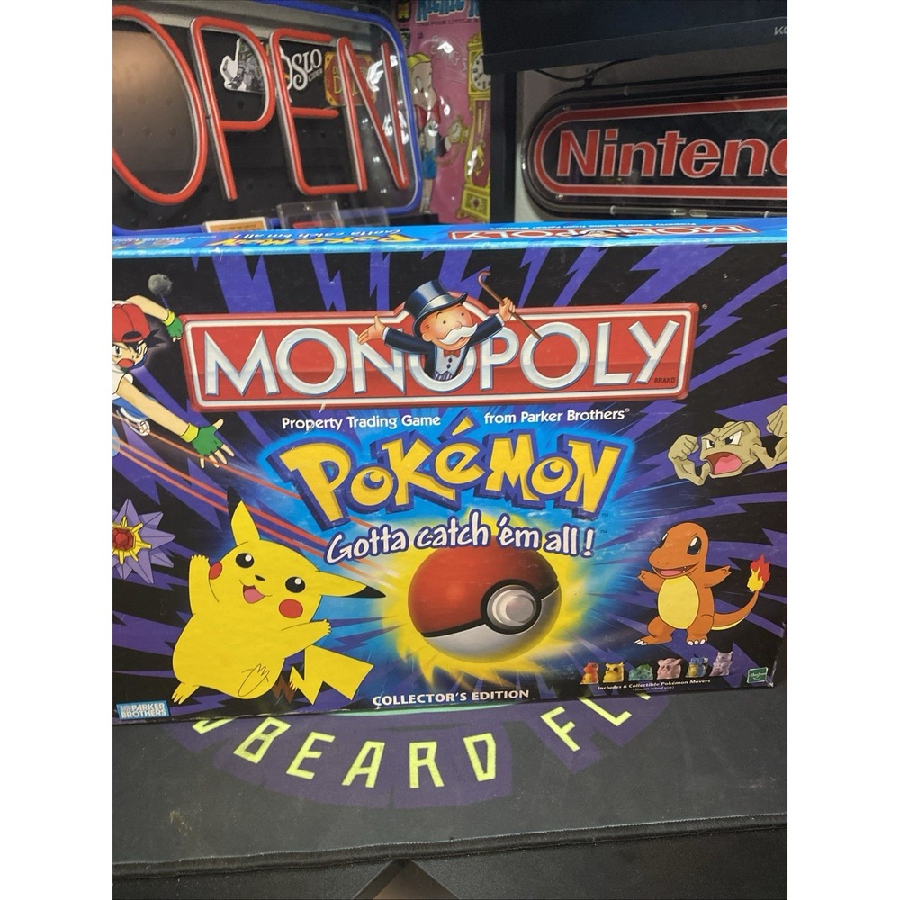 1999 Pokemon Monopoly Collectors Edition HASBRO 100% Complete w/ 6 Minis